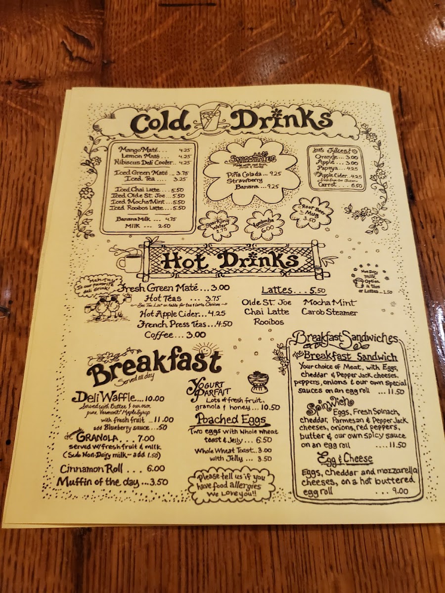The Yellow Deli Menu - Image 1